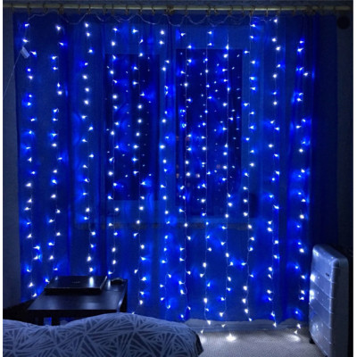 Гирлянда штора FMA Водопад 480 led 3х3 м Синий (1503969665)