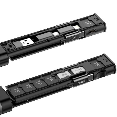 Смарт-адаптер Budi USB-бокс Чорний (1541202516) Смарт-адаптер Budi USB-бокс Чорний (1541202516)
