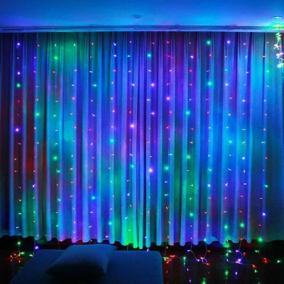 Гирлянда штора FMA Водопад 3х2 м 400 LED Мультиколор (1544870759)