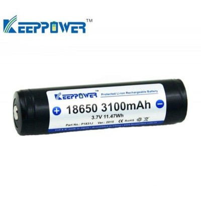 Акумулятор Keeppower Li-ion 18650 3100mAh з захистом Акумулятор Keeppower Li-ion 18650 3100mAh з захистом