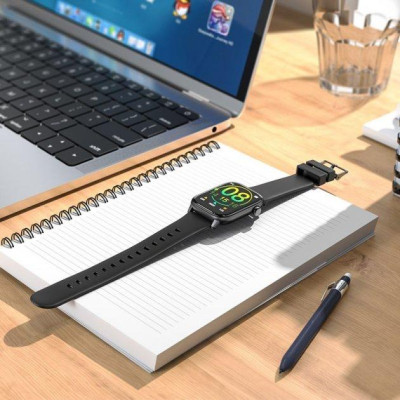 Смарт часы Hoco Y3 Smart Watch Bluetooth сенсорный экран Черный Смарт часы Hoco Y3 Smart Watch Bluetooth сенсорный экран Черный