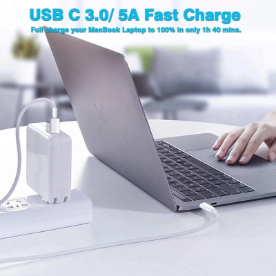 Зарядний пристрій для ноутбука No Brand USB Type-C 96W Білий (1829247029) Зарядний пристрій для ноутбука No Brand USB Type-C 96W Білий (1829247029)