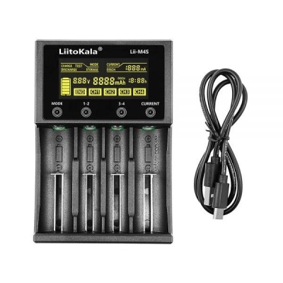 Зарядное устройство LiitoKala Lii-M4S Li-ion IMR LiFe+NiMH Type-C Черный (1869544881)