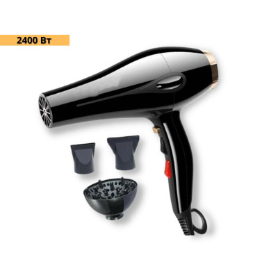 Фен для укладки волос компактный с диффузором No Brand SK-2213 Черный (41614-SK-2213_426) Фен для укладки волос компактный с диффузором No Brand SK-2213 Черный (41614-SK-2213_426)
