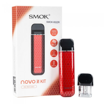 Под-система солевая электронная сигарета Smok Novo 2 Pod Kit 800mAh 2ml Red Cobra (11575-hbr) Под-система солевая электронная сигарета Smok Novo 2 Pod Kit 800mAh 2ml Red Cobra (11575-hbr)