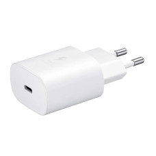 Зарядное устройство Samsung EP-TA800NBE USB Type-C PD 3.0 PPS Max 25W S20 S21 A53 A73 A33 A13 A12 A52 A72 S20 FE Note 10 Lite M31s M51 A90 White