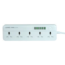 Удлинитель сетевой LDNIO SC5614 5 розеток и 6 USB 5V 3.4A 17W 2 m White