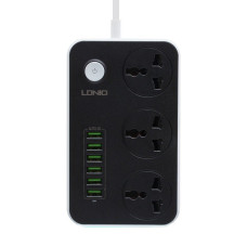 Удлинитель сетевой LDNIO SC3604 на 3 резетки 6USB 3.4A 2 m Black