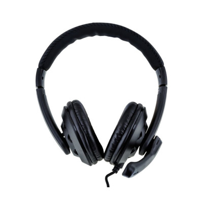 Игровые наушники с микрофоном и регулировкой высоты No Brand BO102 Amusement Черные (23709-01_299)