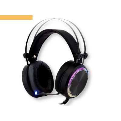 Игровые наушники с микрофоном и регулировкой высоты и LED RGB подсветкой No Brand K5 2 м Черные (23719-01_689) Игровые наушники с микрофоном и регулировкой высоты и LED RGB подсветкой No Brand K5 2 м Черные (23719-01_689)
