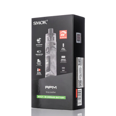 Под-система солевая электронная сигарета SMOK RPM 5 80W Pod Kit 2000mAh 6.5ml Matte Gun Metal (10343-hbr) Под-система солевая электронная сигарета SMOK RPM 5 80W Pod Kit 2000mAh 6.5ml Matte Gun Metal (10343-hbr)