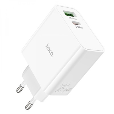 Сетевое зарядное устройство Hoco C113A Awesome PD / 65W PPS QC3.0 White