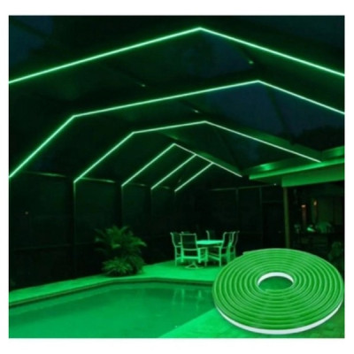 Силіконова стрічка NEON LED 0764 5 метрів 12V-220V Green Силіконова стрічка NEON LED 0764 5 метрів 12V-220V Green