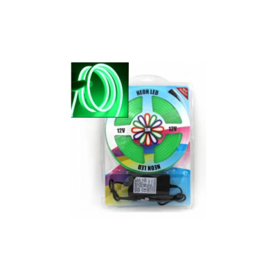 Силіконова стрічка NEON LED 0764 5 метрів 12V-220V Green Силіконова стрічка NEON LED 0764 5 метрів 12V-220V Green