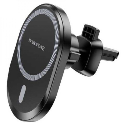 Держатель для смартфона Borofone BH201 Magnetic Wireless 5W / 7.5W / 10W / 15W Black