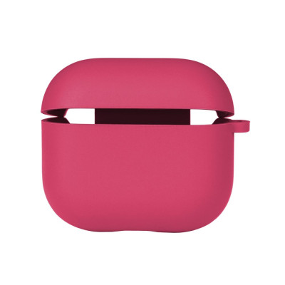 Чехол с микрофиброю Silicone Case Airpods 3 Shiny pink