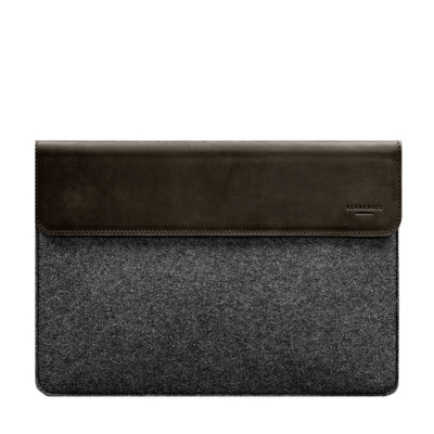 Чохол-конверт із клапаном шкіра+фетр для MacBook 14 Темно-коричневий Crazy Horse BlankNote Чохол-конверт із клапаном шкіра+фетр для MacBook 14 Темно-коричневий Crazy Horse BlankNote