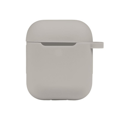 Чехол с карабином Silicone Case Airpods 1 / Airpods 2 Stone