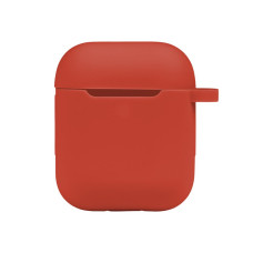 Чехол с карабином Silicone Case Airpods 1 / Airpods 2 Red