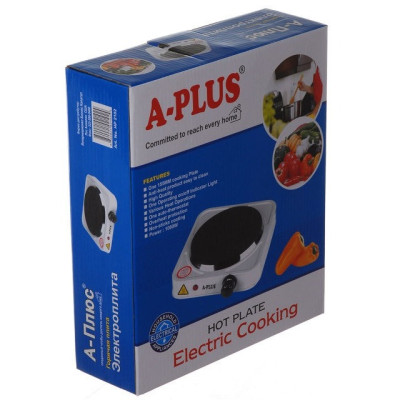 Плита електрична біла A-Plus 2102 (1 конфорка, диск) Плита електрична біла A-Plus 2102 (1 конфорка, диск)