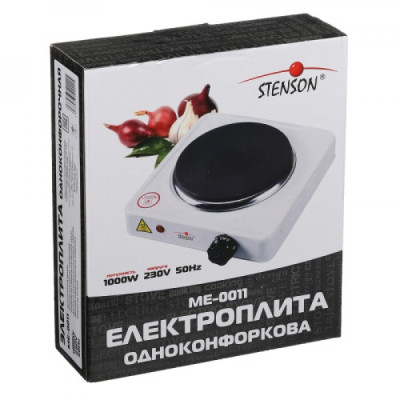 Плита электрическая настольная белая Stenson 0011ME (1 конфорка, диск) Плита электрическая настольная белая Stenson 0011ME (1 конфорка, диск)
