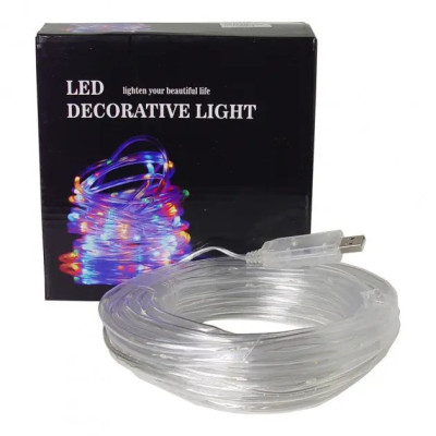 Гирлянда USB Xmas Pipe 7284 100 LED WW-3, 10 м, разноцветный