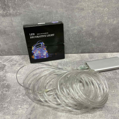 Гирлянда USB Xmas Pipe 7284 100 LED WW-3, 10 м, разноцветный