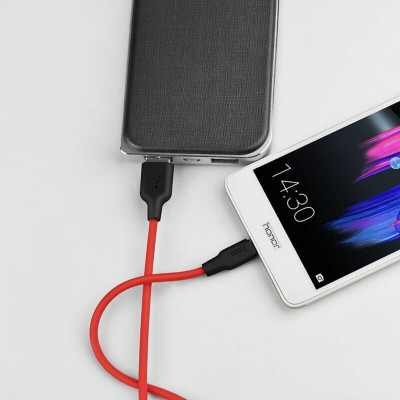 Кабель HOCO X21 Micro USB 2,4 A 2 м черный/красный 3841 Кабель HOCO X21 Micro USB 2,4 A 2 м черный/красный 3841