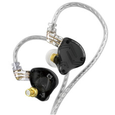 Гібридні навушники KZ ZS10 Pro X з мікрофоном Чорний