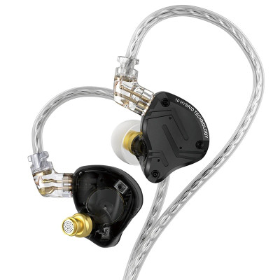 Гибридные наушники KZ ZS10 Pro X с микрофоном Черный