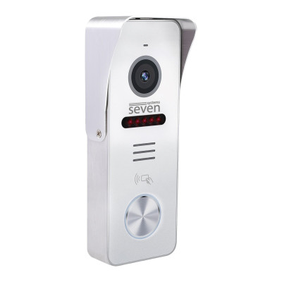 Вызывная панель домофона со встроенным считывателем карт EM-Marin Seven Systems CP-7502F RFID White