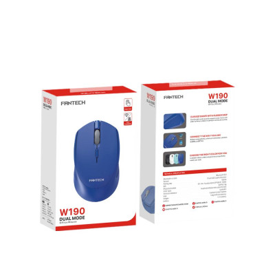 Беспроводная USB мышка Fantech W190 Блютуз v5.0 1600DPI Pixart 3212 Blue Беспроводная USB мышка Fantech W190 Блютуз v5.0 1600DPI Pixart 3212 Blue