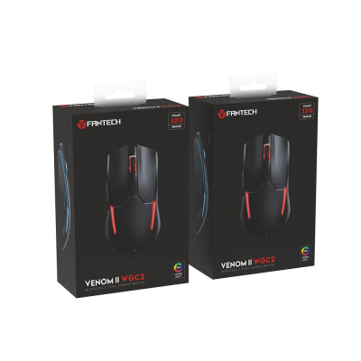 Игровая беспроводная блютуз USB мышка Fantech WGC2 Venom II RGB 2000 DPI 125Hz Black Игровая беспроводная блютуз USB мышка Fantech WGC2 Venom II RGB 2000 DPI 125Hz Black