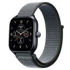 Ремешок нейлоновый на липучке BeWatch Xiaomi Amazfit BIP / GTS / GTR 20 мм Темно-зеленый (101138.3UW)