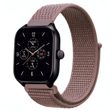 Ремешок нейлоновый на липучке BeWatch Xiaomi Amazfit BIP / GTS / GTR 20 мм Серо-коричневый (1011338.3UW)