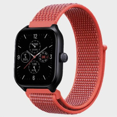 Ремешок нейлоновый на липучке BeWatch Xiaomi Amazfit BIP / GTS / GTR 20 мм Красный (1011384.1UW)