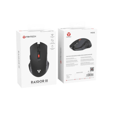 Беспроводная игровая компьютерная мышь Fantech WG12 Raigor III 800-2000DPI 2.4GHz Type-C Black Беспроводная игровая компьютерная мышь Fantech WG12 Raigor III 800-2000DPI 2.4GHz Type-C Black