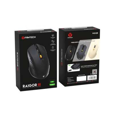 Беспроводная игровая компьютерная мышь Fantech WG12R Raigor III 800-2000DPI 2.4GHz Серый Беспроводная игровая компьютерная мышь Fantech WG12R Raigor III 800-2000DPI 2.4GHz Серый
