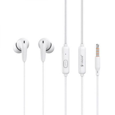 Проводные наушники 3.5mm Celebrat G26 1.2 m White