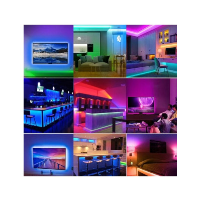 Світлодіодна стрічка на силіконі з пультом керування LED Strip Light SMD 5050 RGB 30 LED/m USB 2 м
