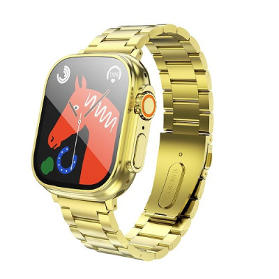 Смарт часы Smart Watch Hoco Y12 Ultra Golden Блютуз v5.0 320mAh IP67 iOS/Андроид Gold