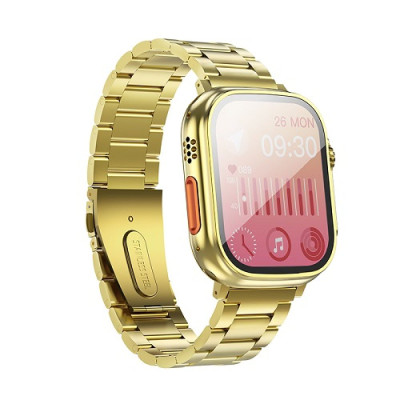 Смарт часы Smart Watch Hoco Y12 Ultra Golden Блютуз v5.0 320mAh IP67 iOS/Андроид Gold