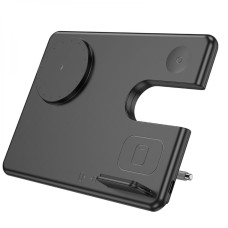 Беспроводная док-станция Hoco CQ1 3-in-1 15W iPhone/Apple Watch/AirPods PD/QC Черный