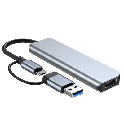 Док-станція Niye 5-в-1 з портом USB 3.0 Порти USB2.0 Пристрій для читання карток SD/TF Ultra Док-станція Niye 5-в-1 з портом USB 3.0 Порти USB2.0 Пристрій для читання карток SD/TF Ultra
