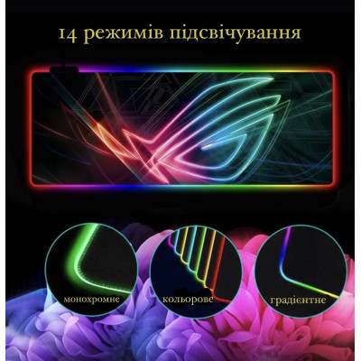 Геймерський килимок для мишки Sky з RGB-підсвічуванням на 360 ° ROG GM 800x300x4mm (F - A9 - 02) Геймерський килимок для мишки Sky з RGB-підсвічуванням на 360 ° ROG GM 800x300x4mm (F - A9 - 02)