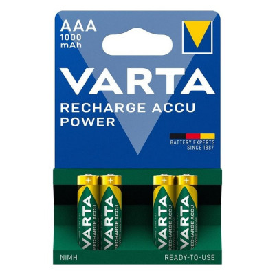 Аккумуляторные батарейки AAA VARTA ACCU AAA 1000mAh BLI 4 шт (READY 2 USE)