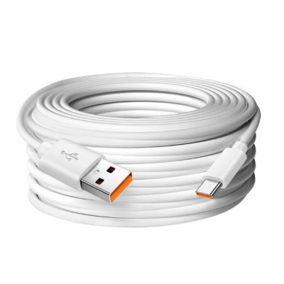 Кабель USB - Type-C 2А для зарядки и питания 10 м Белый (USB Type-C 10m) Digital