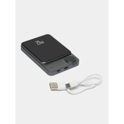 УМБ магнитная Mag Save с беспроводной зарядкой 10000 mAh 20 Вт для iPhone Серый (Q920WPlus) Power