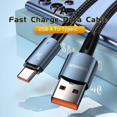 Зарядний кабель ESSAGER Sunset чорний USB Type-C 7A 1метр Зарядний кабель ESSAGER Sunset чорний USB Type-C 7A 1метр