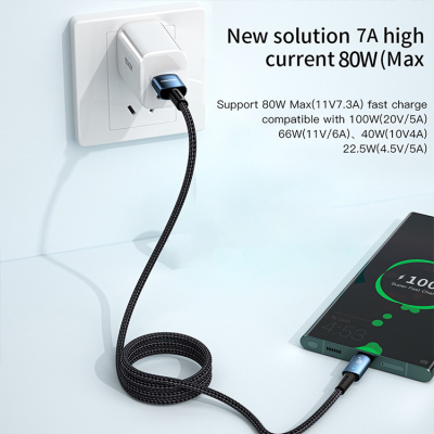 Зарядний кабель ESSAGER Sunset чорний USB Type-C 7A 1метр Зарядний кабель ESSAGER Sunset чорний USB Type-C 7A 1метр
